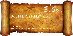 Botlik Szidónia névjegykártya