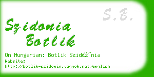 szidonia botlik business card
